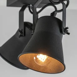 Straluma Industriële 2-lichts plafondspot mat zwart></noscript> Opbouwspots|Woonkamerlampen