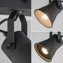 Straluma Industriële 2-lichts plafondspot mat zwart></noscript> Opbouwspots|Woonkamerlampen