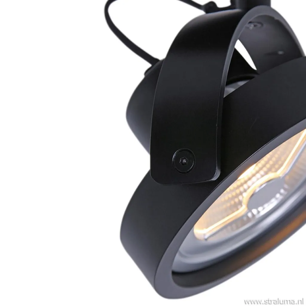 Straluma Industriële plafondspot zwart inclusief LED> Plafondlampen|Opbouwspots