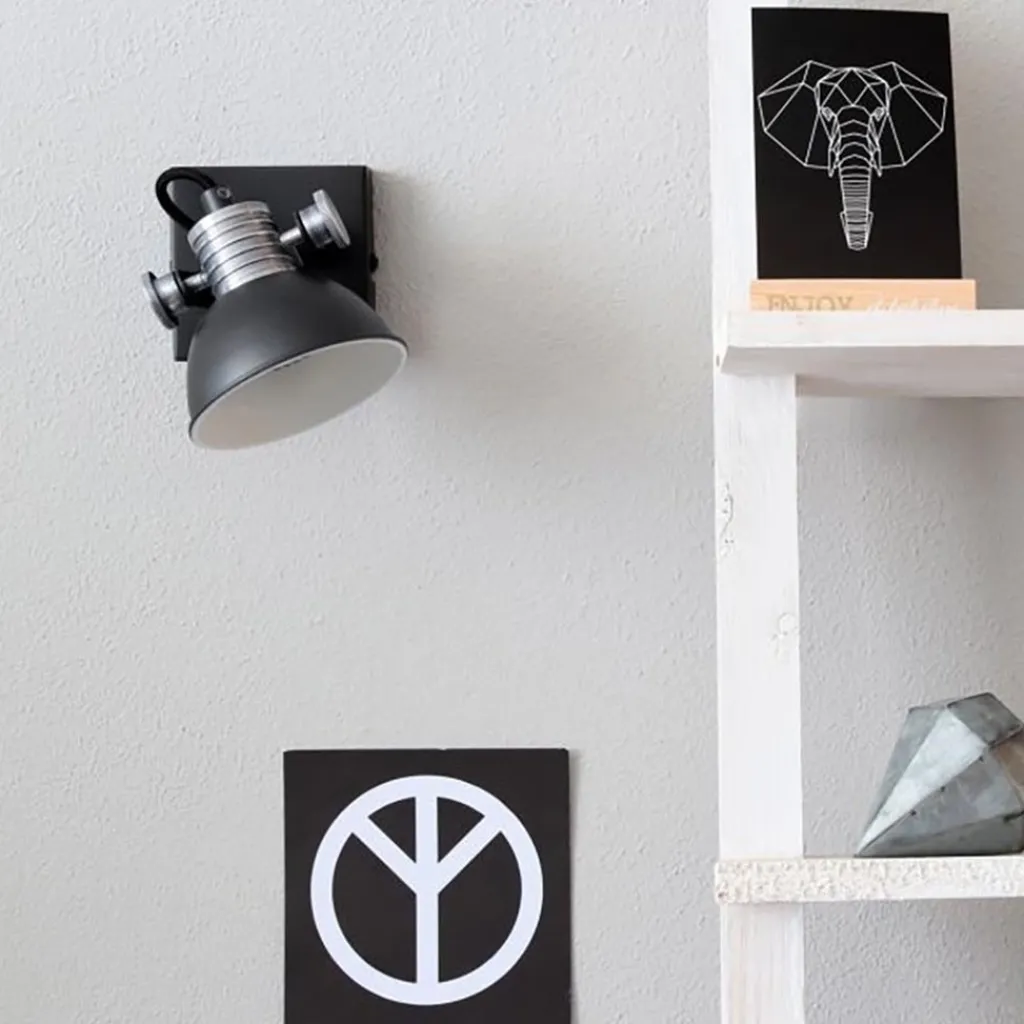 Straluma Industriële plafond/wandspot zwart inclusief LED> Plafondlampen|Wandlampen