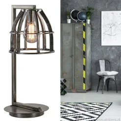 Straluma Industriële tafellamp antiek zwart></noscript> Slaapkamerlampen|Halverlichting