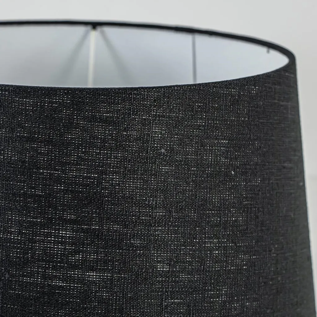 Straluma Kap Bridge zwart linnen 35x20> Lampenkappen|Landelijke Verlichting