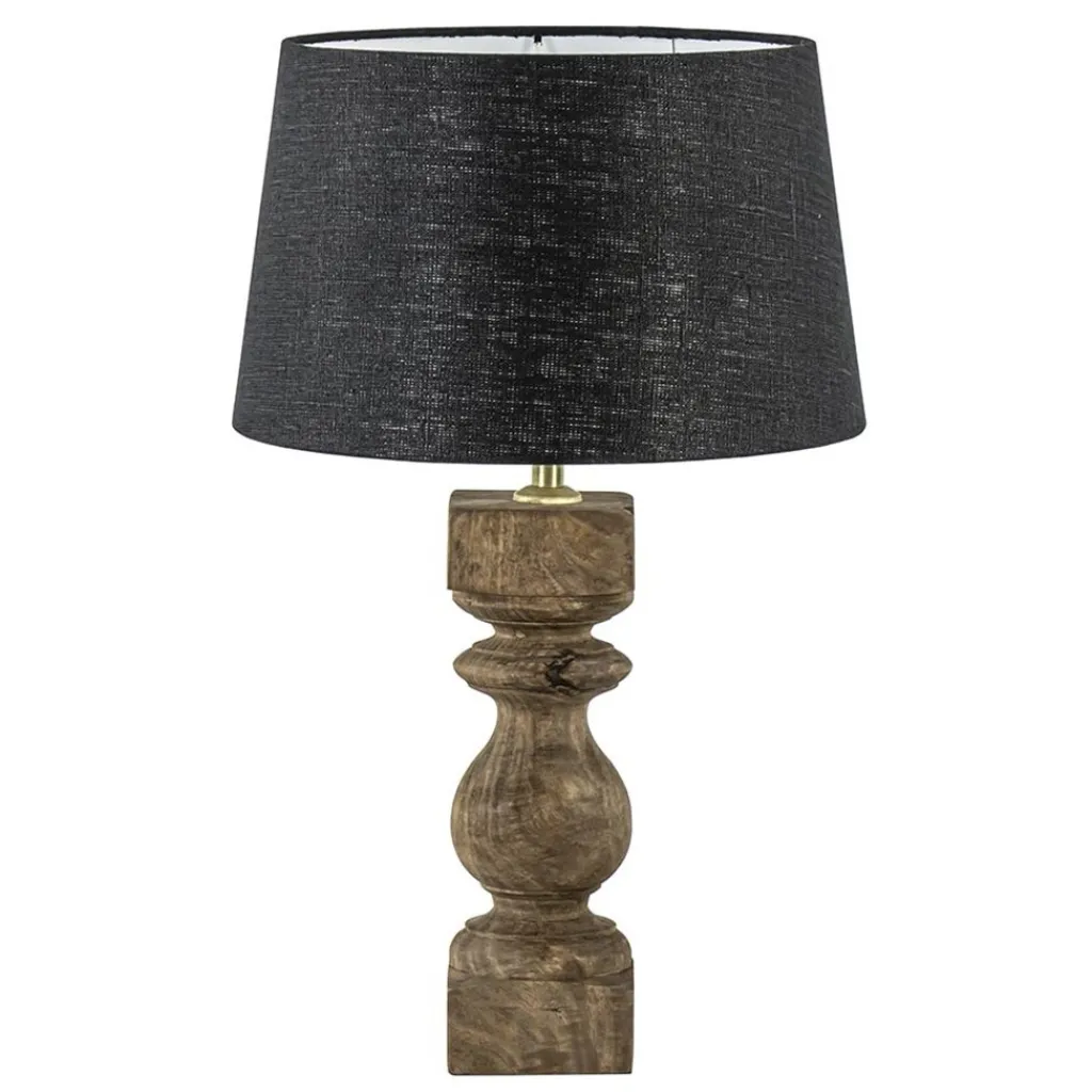 Straluma Kap Bridge zwart linnen 30x18> Lampenkappen|Landelijke Verlichting