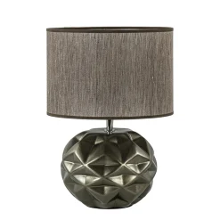 Straluma Keramieken tafellamp bruin met bruine kap> Tafellampen|Schemerlampen