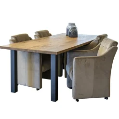 Straluma Klassiek landelijke eetkamerstoel op wieltjes></noscript> Eetkamerstoelen