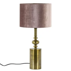 Straluma Klassieke lampvoet Helabima antiek brons excl. kap><noscript><img width=