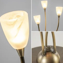 Straluma Klassieke LED tafellamp brons met dim to warm functie><noscript><img width=