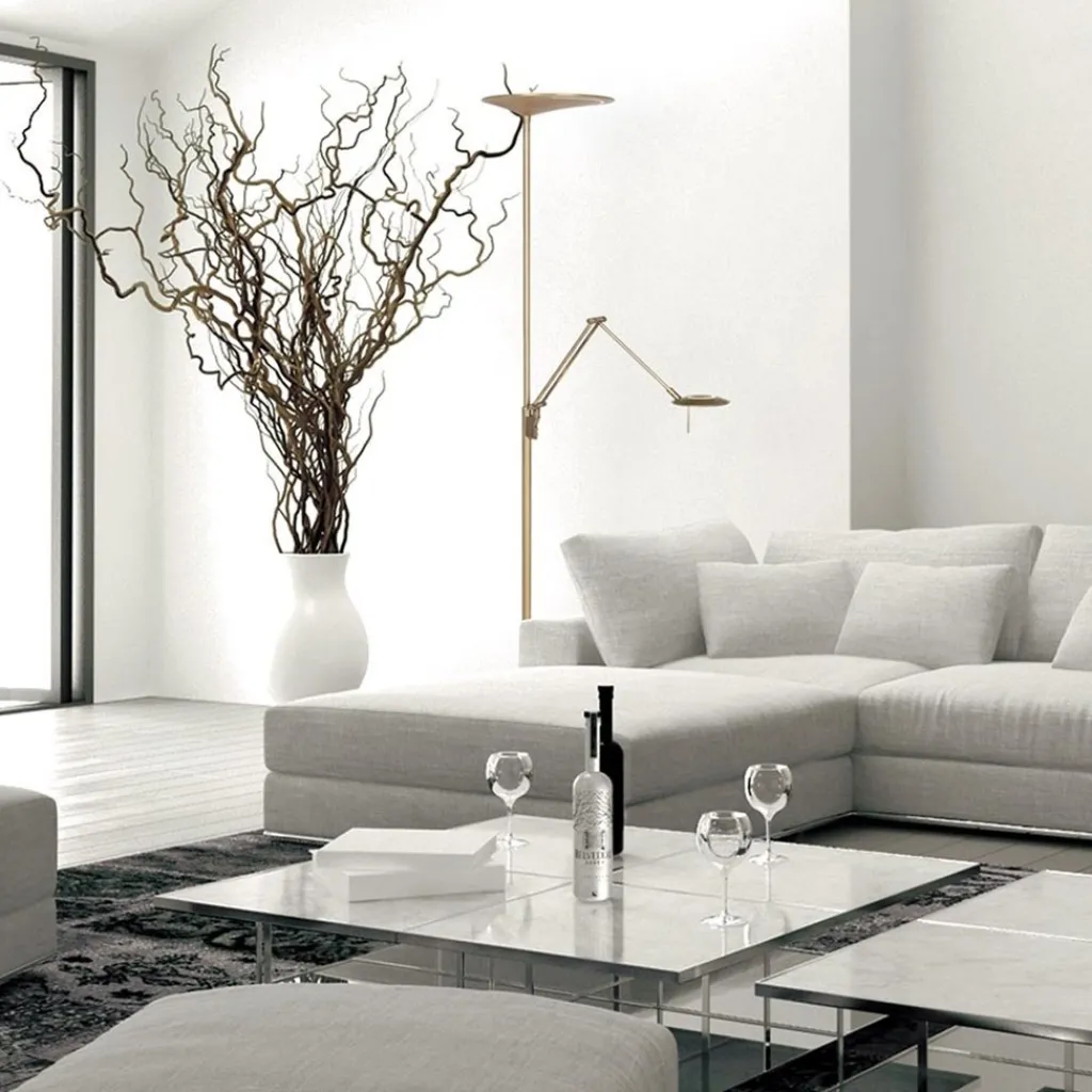 Straluma Klassieke LED vloerlamp met uplighter en leeslamp> Vloerlampen|Leeslampen