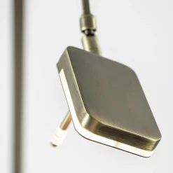 Straluma Klassieke leeslamp met dimbaar LED donker brons></noscript> Vloerlampen|Leeslampen
