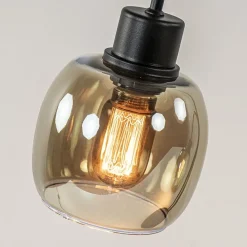 Straluma Klassieke 2-lichts tafellamp zwart met smoke glas></noscript> Woonkamerlampen|Slaapkamerlampen