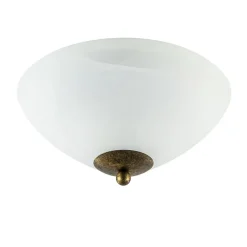 Straluma Klassieke plafondlamp gevlamd glas met brons 30 cm> Plafonnières|Keukenverlichting
