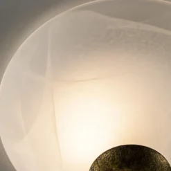 Straluma Klassieke plafondlamp gevlamd glas met brons 30 cm></noscript> Plafonnières|Keukenverlichting