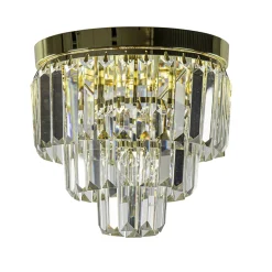 Straluma Klassieke plafondlamp goud met helder glas> Plafondlampen|Klassieke Verlichting