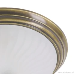 Straluma klassieke plafonnière Brons/glas></noscript> Plafonnières|Woonkamerlampen
