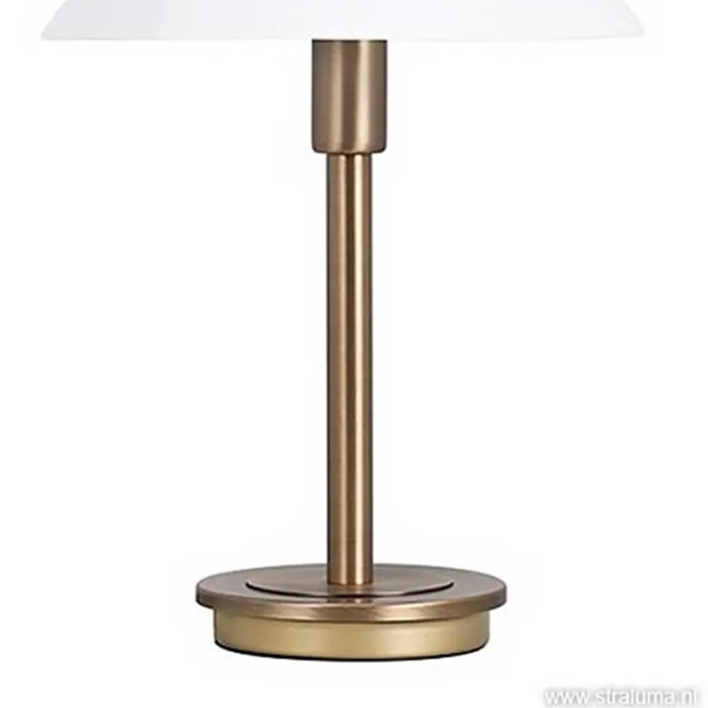 Straluma Klassieke tafellamp brons touchdimmer> Nachtkastlampen|Touch Lampen