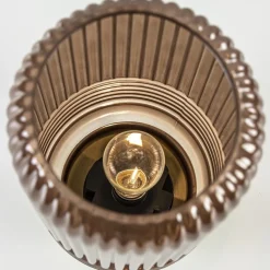 Straluma Klassieke tafellamp Lipa donker bruin op batterijen><noscript><img width=