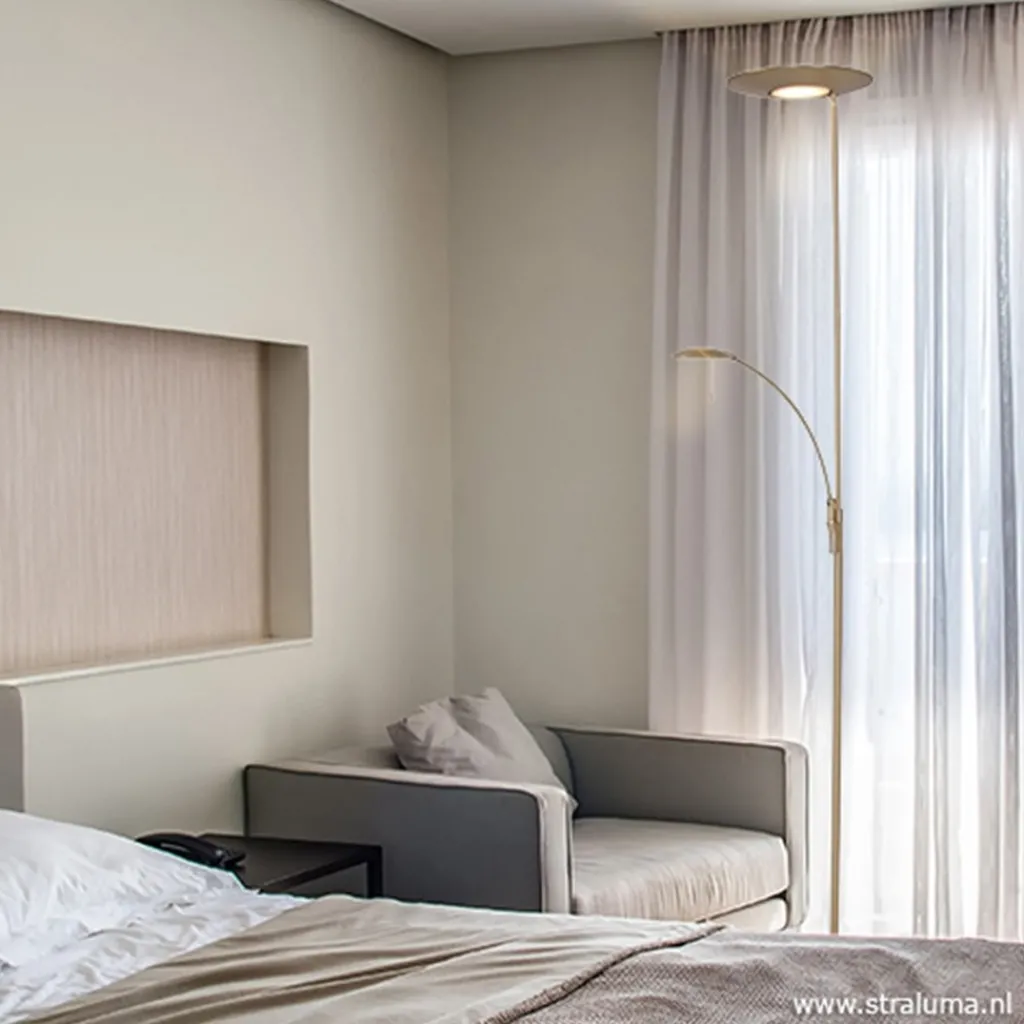 Straluma Klassieke vloerlamp Zenith LED messing> Vloerlampen|Leeslampen