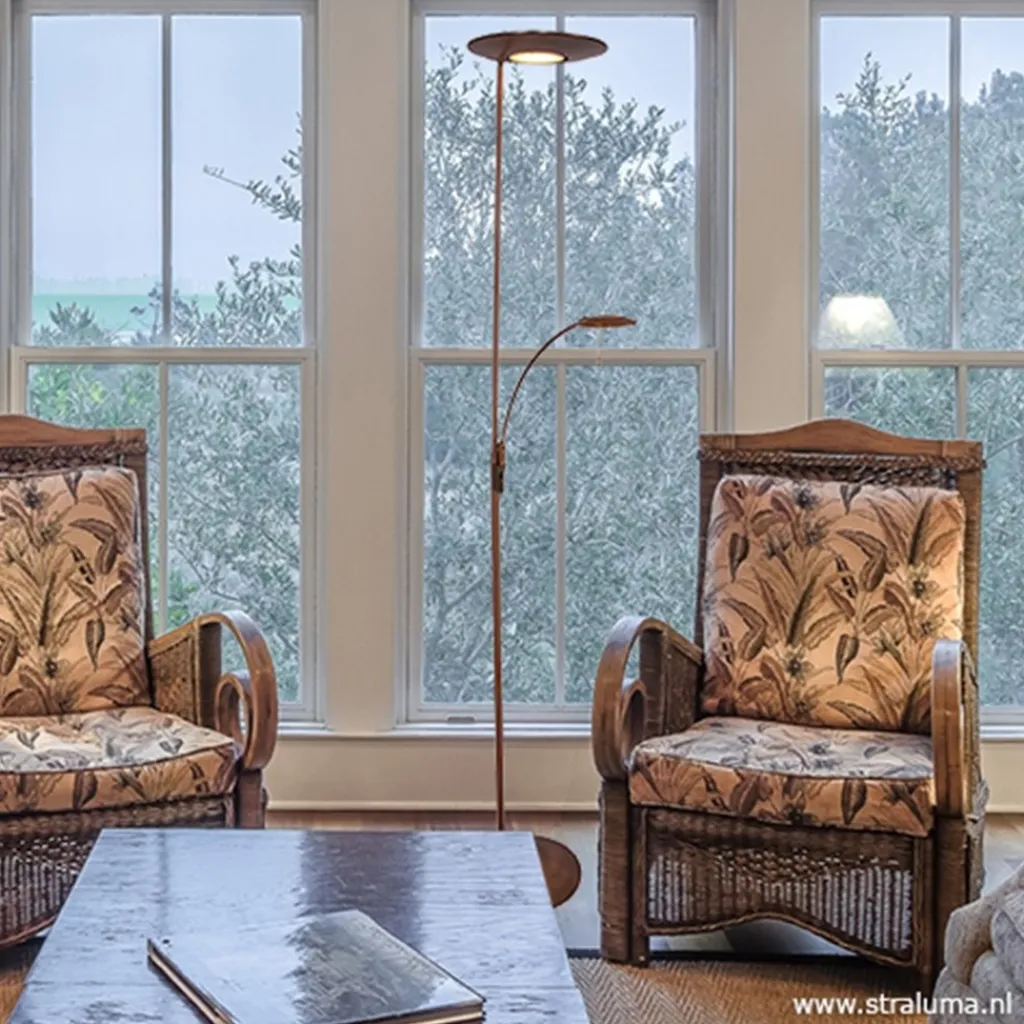 Straluma Klassieke vloerlamp Zenith LED Brons> Vloerlampen|Leeslampen