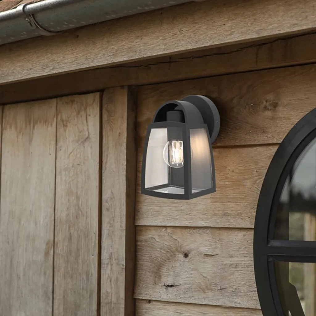 Straluma Kleine buitenlamp lantaarn wand mat zwart> Wandlampen|Buitenlampen