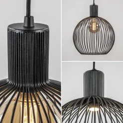 Straluma Kleine draad hanglamp mat zwart 30 cm><noscript><img width=