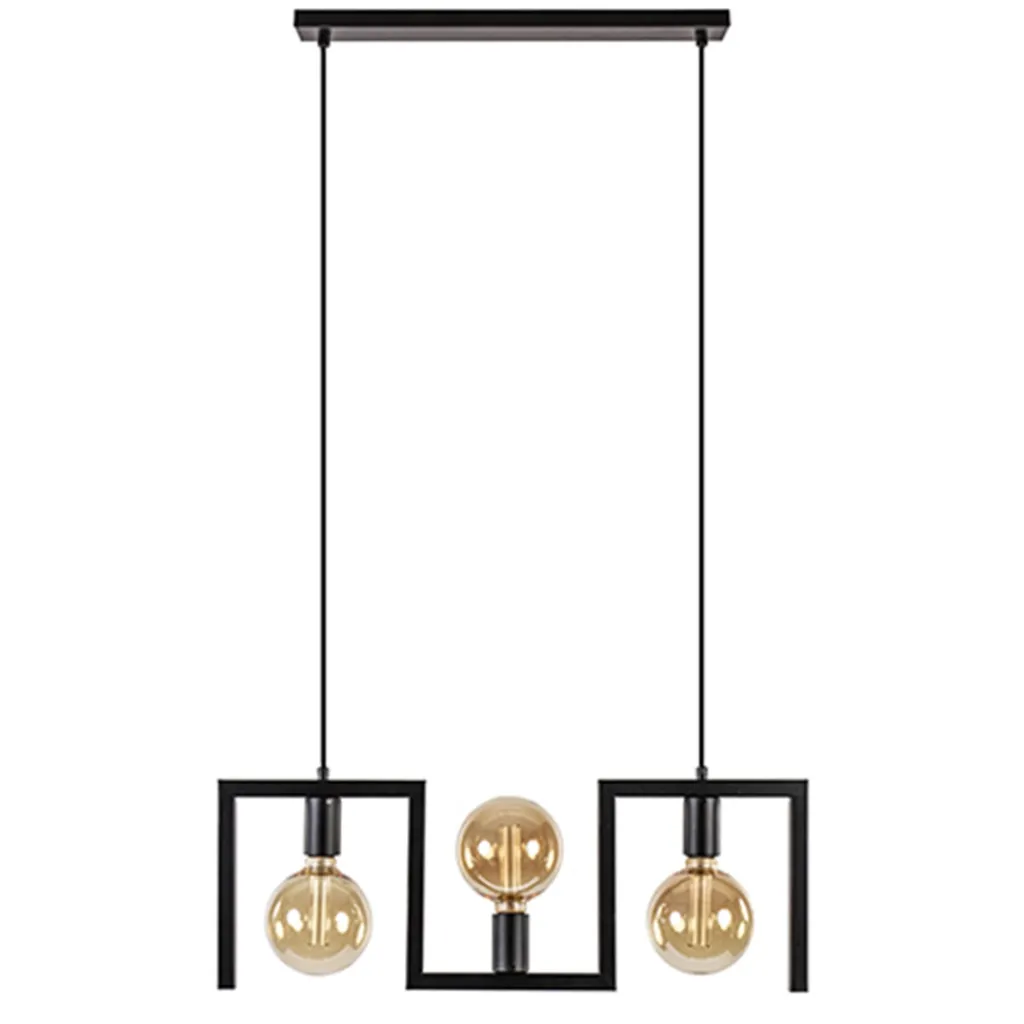 Straluma Kleine eettafel hanglamp zwart frame> Eettafellampen|Pendel Lampen