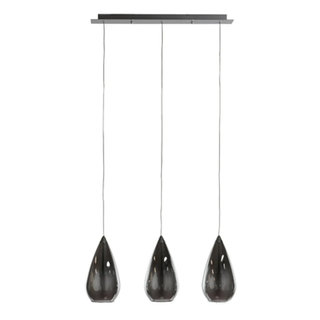 Straluma Kleine eettafel hanglamp glas 'Smoke'> Eettafellampen|Woonkamerlampen