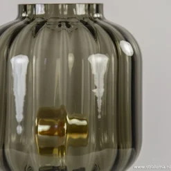 Straluma Kleine glazen tafellamp grijs/zwart></noscript> Slaapkamerlampen|Keukenverlichting