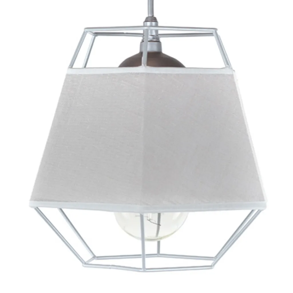 Straluma Kleine grijze hanglamp draad met stof> Draadlampen|Slaapkamerlampen