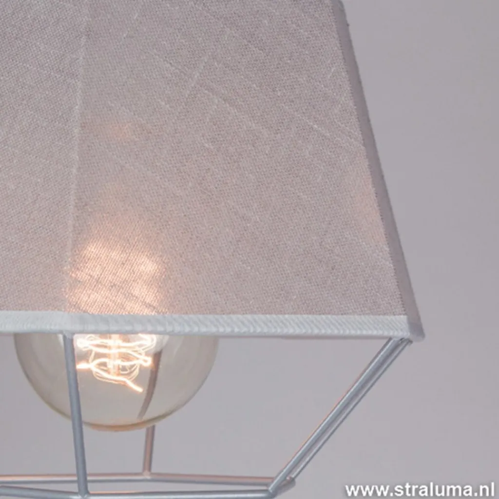 Straluma Kleine grijze hanglamp draad met stof> Draadlampen|Slaapkamerlampen