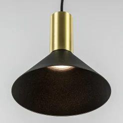 Straluma Kleine hanglamp driehoek zwart met brons><noscript><img width=