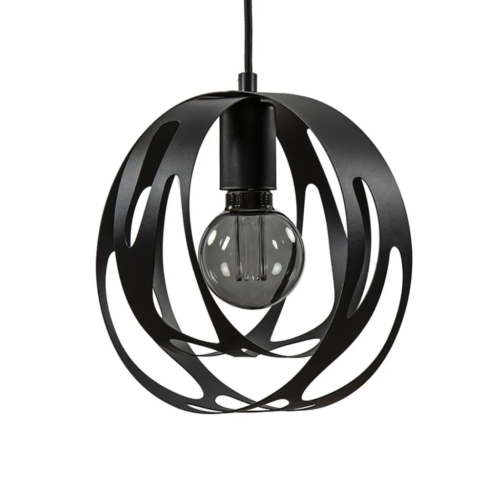 Straluma Kleine hanglamp rond mat zwart> Woonkamerlampen|Halverlichting