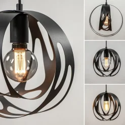 Straluma Kleine hanglamp rond mat zwart><noscript><img width=