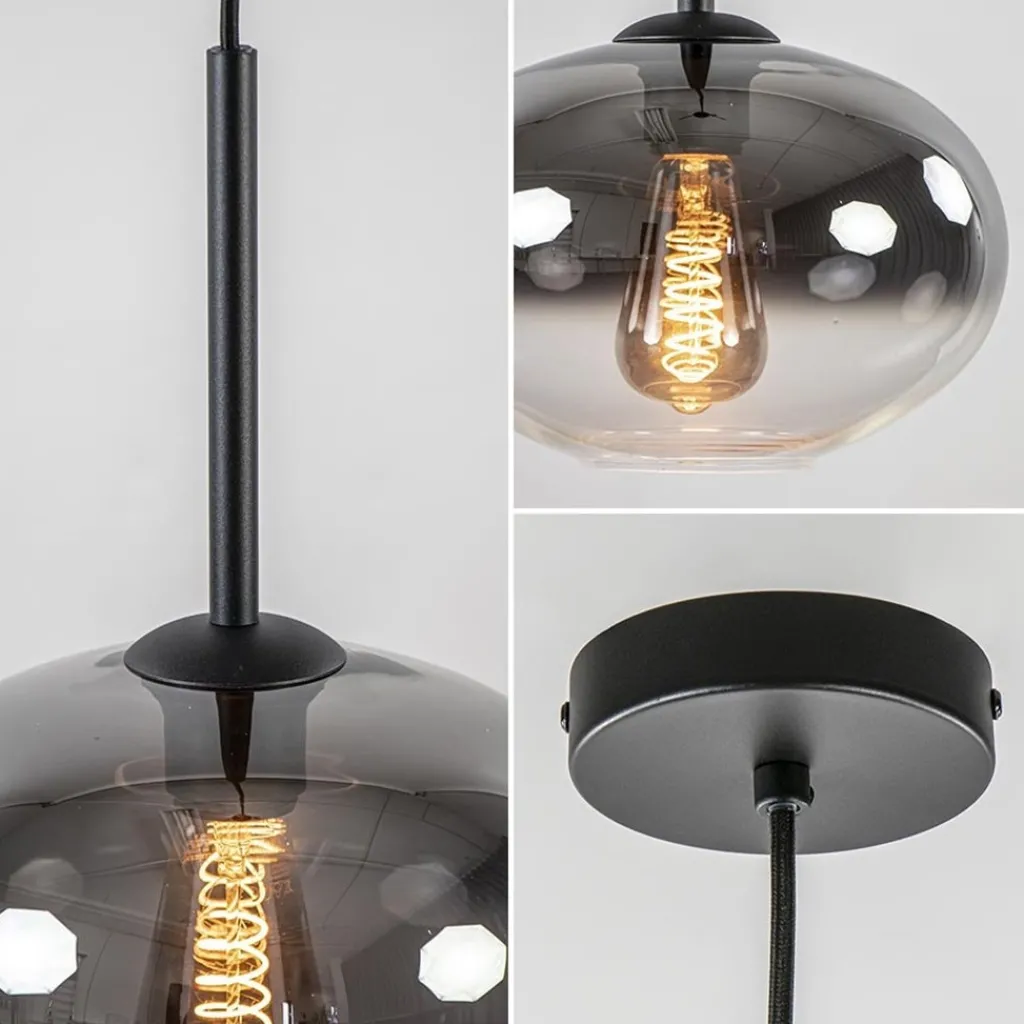 Straluma Kleine hanglamp smoke glas gradient met zwart> Hanglampen|Luxe Verlichting