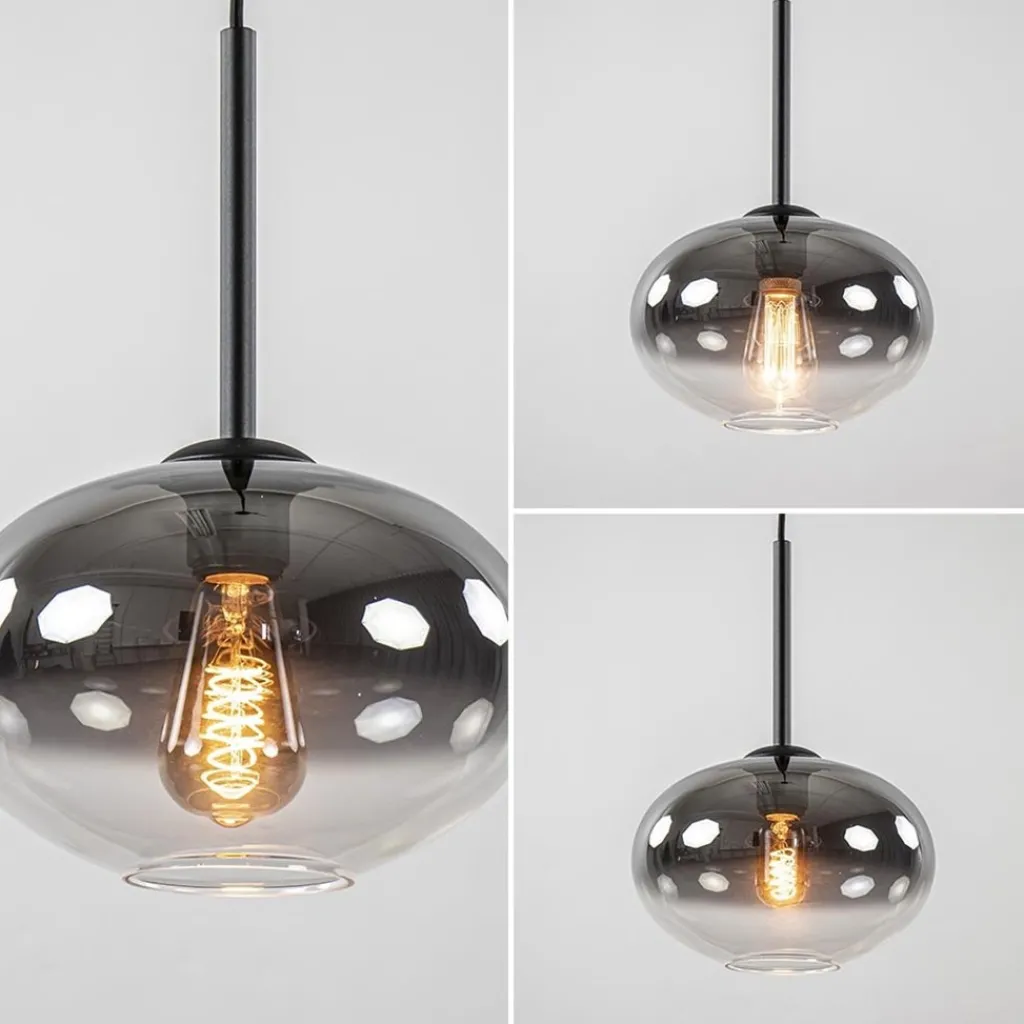 Straluma Kleine hanglamp smoke glas gradient met zwart> Hanglampen|Luxe Verlichting
