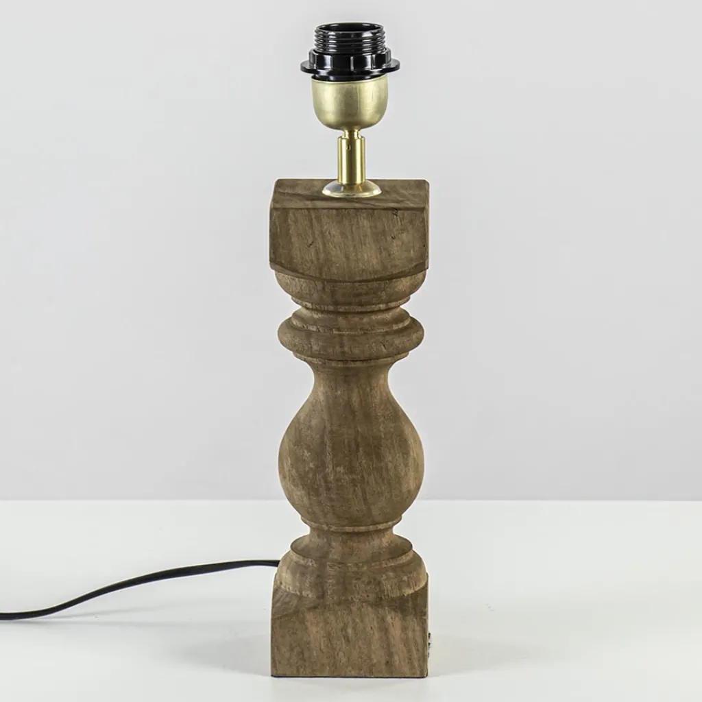 Straluma Kleine lampvoet Cumani hout light and Living> Lampenvoeten|Light and Living