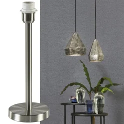 Straluma Kleine lampvoet Houston nikkel exclusief kap></noscript> Tafellampen|Light and Living