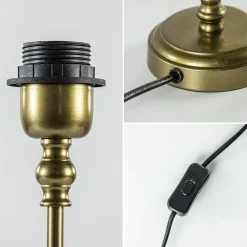 Straluma Kleine lampvoet Ramses antiek brons></noscript> Tafellampen|Lampenvoeten