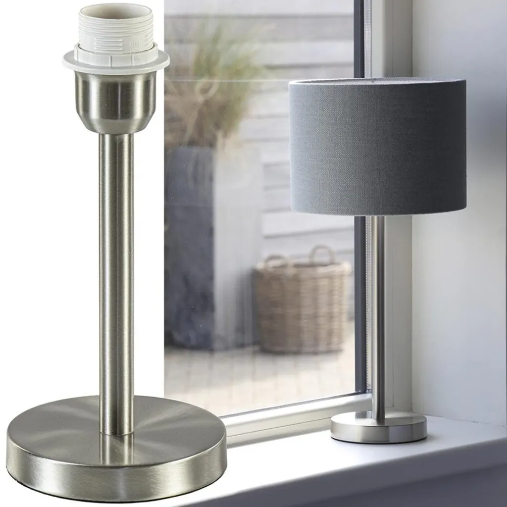 Straluma Kleine lampvoet Washington nikkel exclusief kap> Lampenvoeten|Light and Living