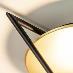 Straluma Kleine LED plafondlamp zwart met goud></noscript> Plafondlampen|LED Plafondlampen