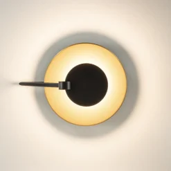 Straluma Kleine LED plafondlamp zwart met goud></noscript> Plafondlampen|LED Plafondlampen