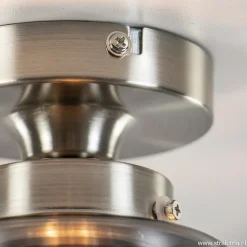 Straluma Kleine plafondlamp hal/toilet met smokey glazen kap></noscript> Woonkamerlampen|Slaapkamerlampen