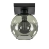 Straluma Kleine plafondlamp zwart met smoke glas 20 cm> Keukenverlichting|Plafondlampen