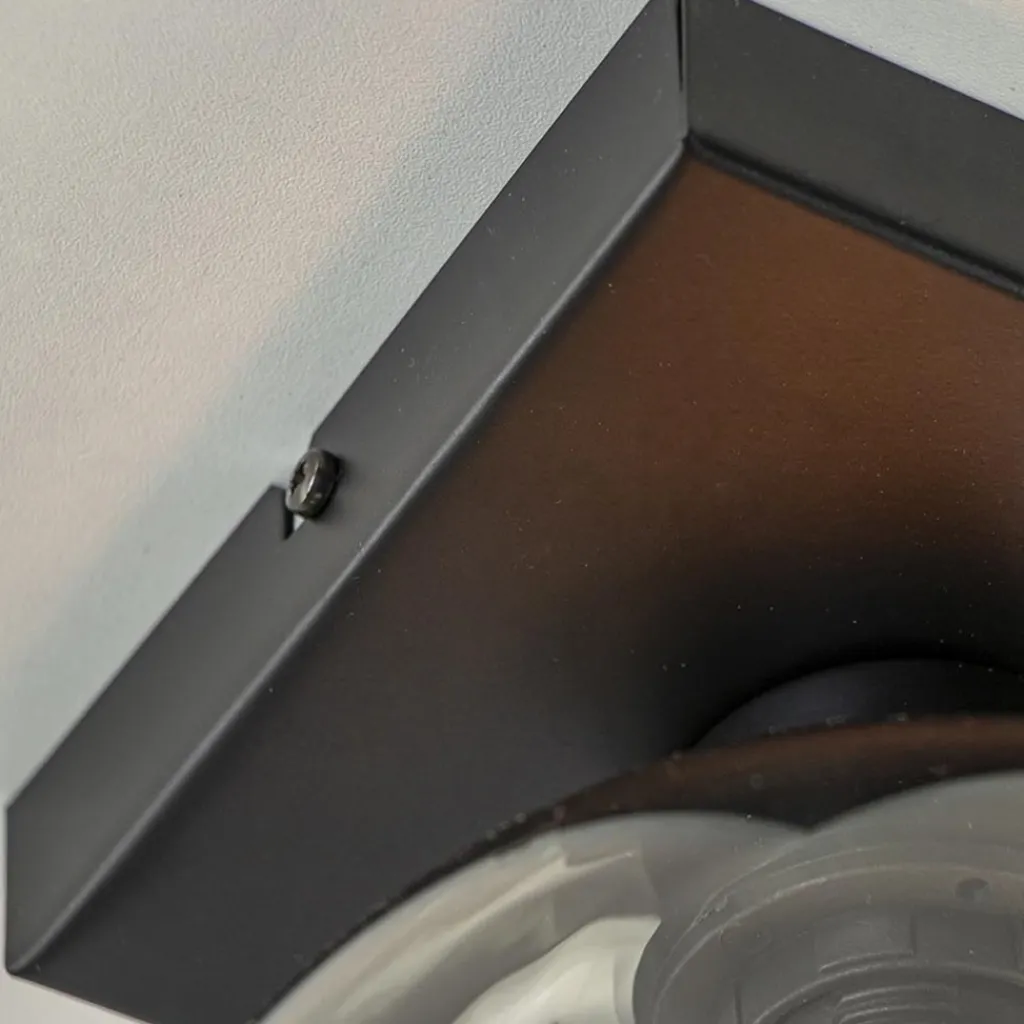 Straluma Kleine plafondlamp zwart met smoke glas 20 cm> Keukenverlichting|Plafondlampen