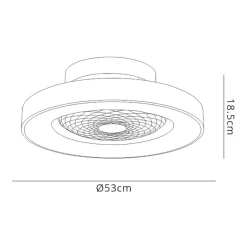 Straluma Kleine plafondventilator wit inclusief LED><noscript><img width=