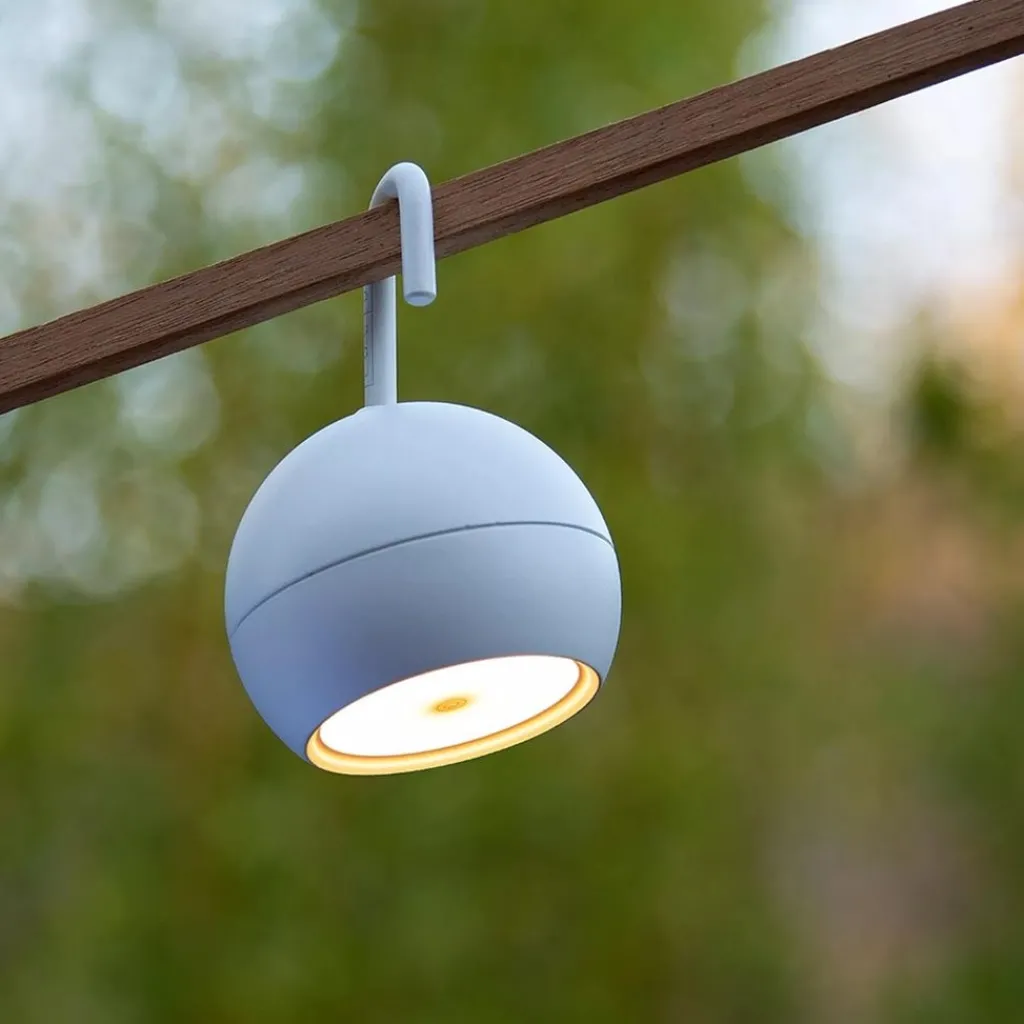 Straluma Kleine ronde buitenlamp met USB wit> Buitenlampen