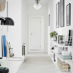 Straluma Kleine stalen plafondlamp glas helder></noscript> Plafonnières|Keukenverlichting