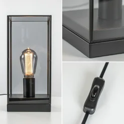 Straluma Kleine tafellamp Askjer zwart met smoke glas><noscript><img width=