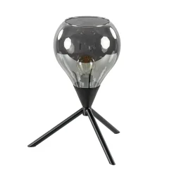 Straluma Kleine tafellamp driepoot met titanium glas> Tafellampen|Driepoot lampen