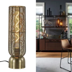 Straluma Kleine tafellamp Lezuza antiek brons></noscript> Draadlampen|Light and Living