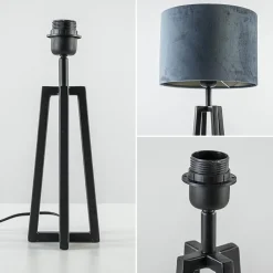 Straluma Kleine tafellamp Miley mat zwart exclusief kap></noscript> Lampenvoeten|Light and Living